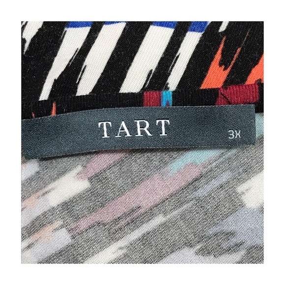 TART Grecia multicolored geometric print sleeveless jersey dress 3X - Picture 8 of 9